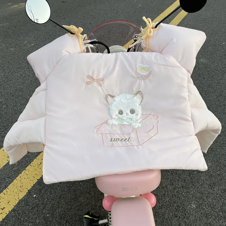 电动车挡风被冬季保暖防水电瓶摩托车冬天加绒加厚2025新款亲子款