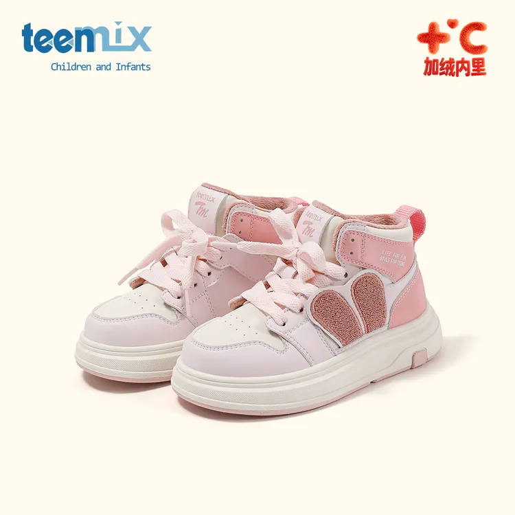 Teenmix/天美意冬季女男女通用运动鞋加绒大童高帮鞋子棉鞋儿童