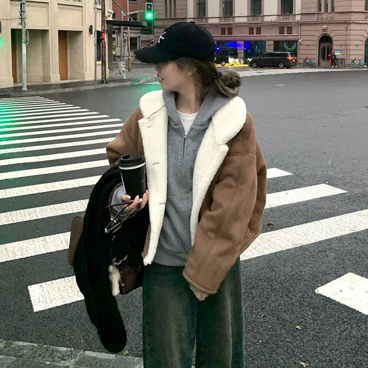 “许妍 许我耀眼”同款毛毛外套韩版环保仿毛毛外套女