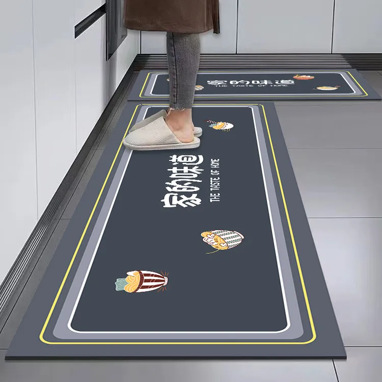 硅藻泥厨房专用地垫防滑吸水吸油耐脏厨房长条门口垫子脚垫地毯