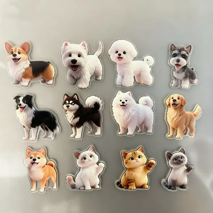 原创宠物冰箱贴可爱卡通宠物文创装饰猫猫狗狗