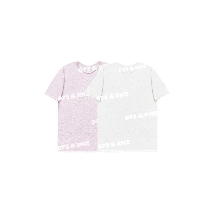 072 & RICE【慕斯卷】亚麻 夏季休闲圆领短袖针织衫 35680