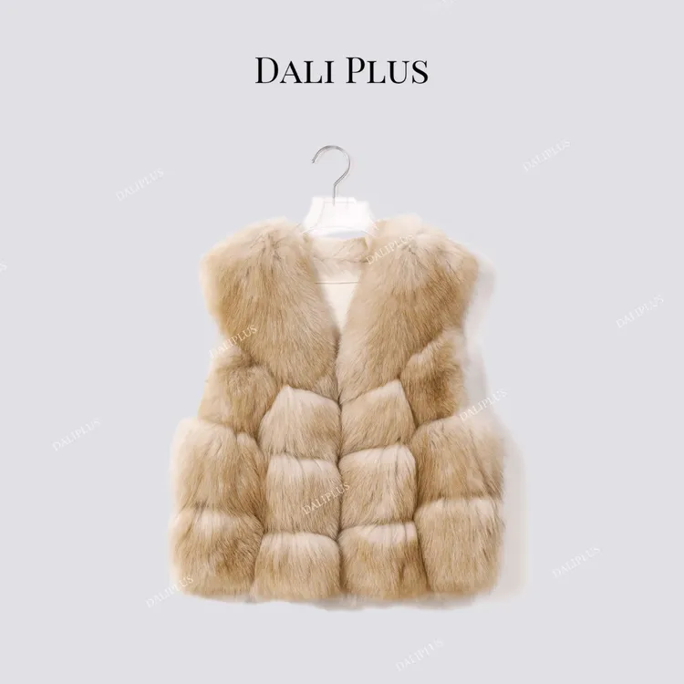 DALI PLUS”奢宠冬日“芬兰进口金狐 皮草马甲-D5MM3020-1