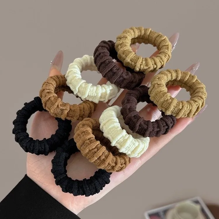 丸子头高马尾发圈女扎头发绳高弹力耐用不伤发头绳橡皮筋简约头饰