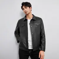 皮毛一体男士皮衣羊毛内胆海宁皮衣男真皮连帽皮夹克外套冬