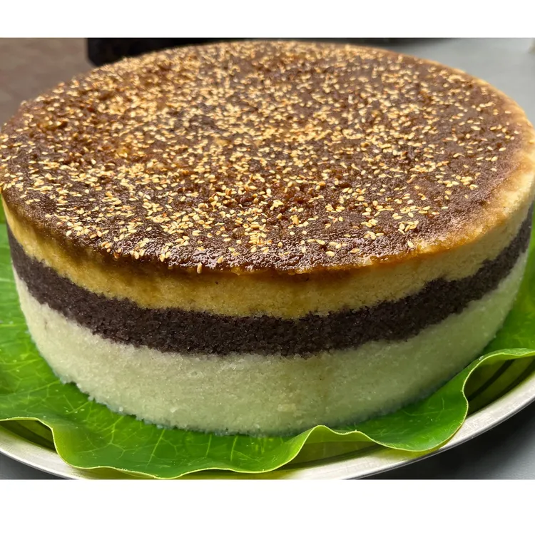 纯手工红糖粗粮彩色蒸糕600～700克（5分甜） 冬日甜品