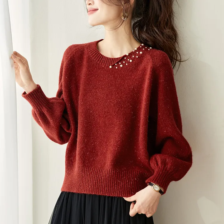 短款独特漂亮减龄上衣秋冬新款设计感小众毛衣气质高级感打底衫女