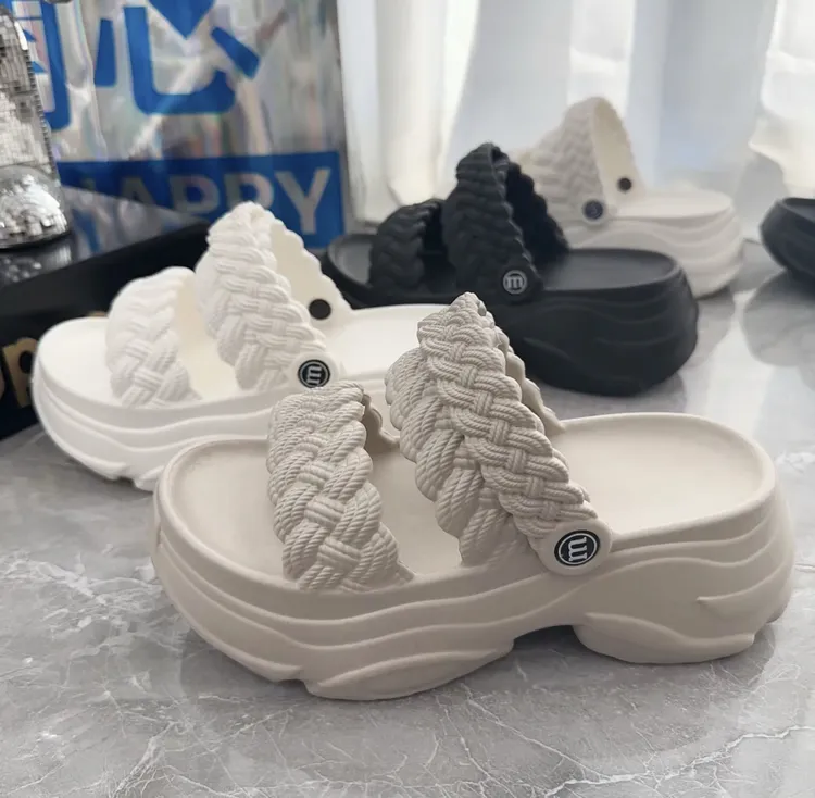 808麻花厚底EVA6厘米凉鞋新款夏季百搭小众鞋子女士鞋子百搭鞋子商品图