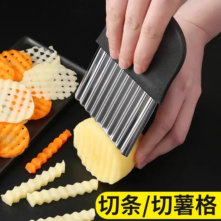 土豆刀切土豆波浪刀厨房家用切菜神器花式切条器波纹刀不锈钢狼牙
