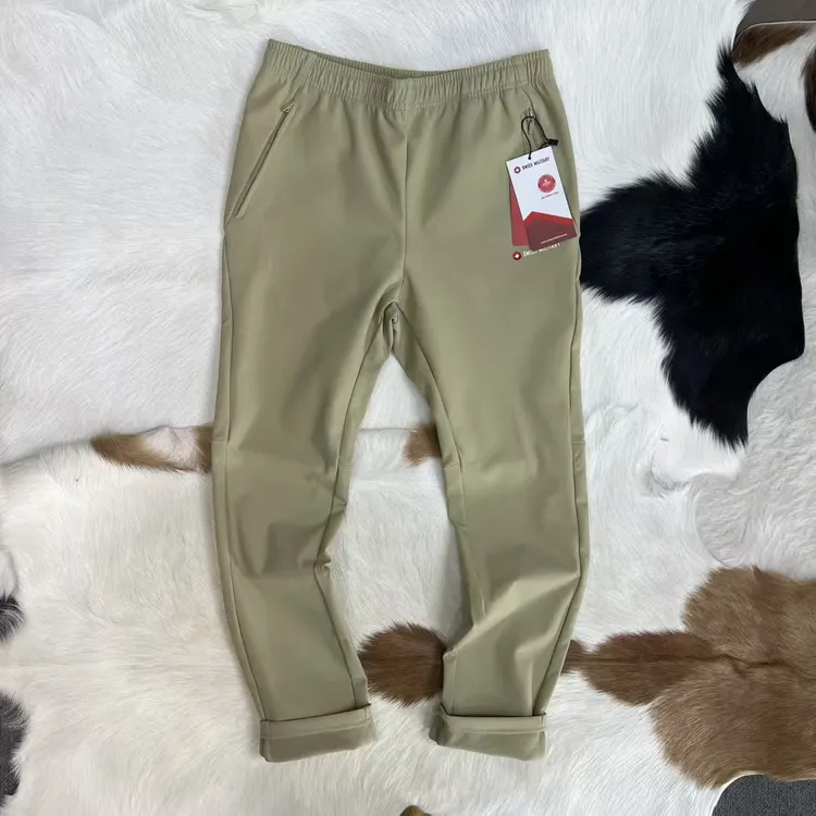 瑞士订单 肌理感 加绒加厚 男士松紧腰户外休闲运动休闲长裤子