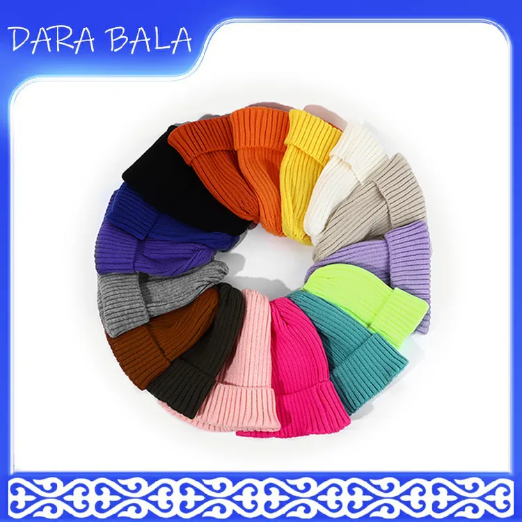 毛线帽极简风街头风秋冬春季帽子圆顶包头帽夏季街头