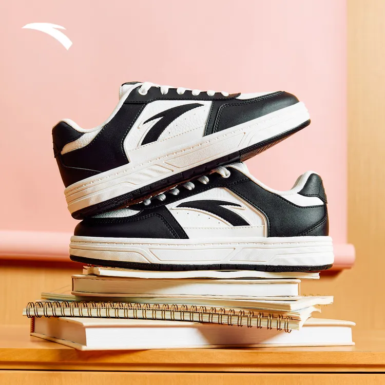 双11爆款安踏百川板鞋流光风运动休闲鞋情侣百搭男女款潮流小白鞋