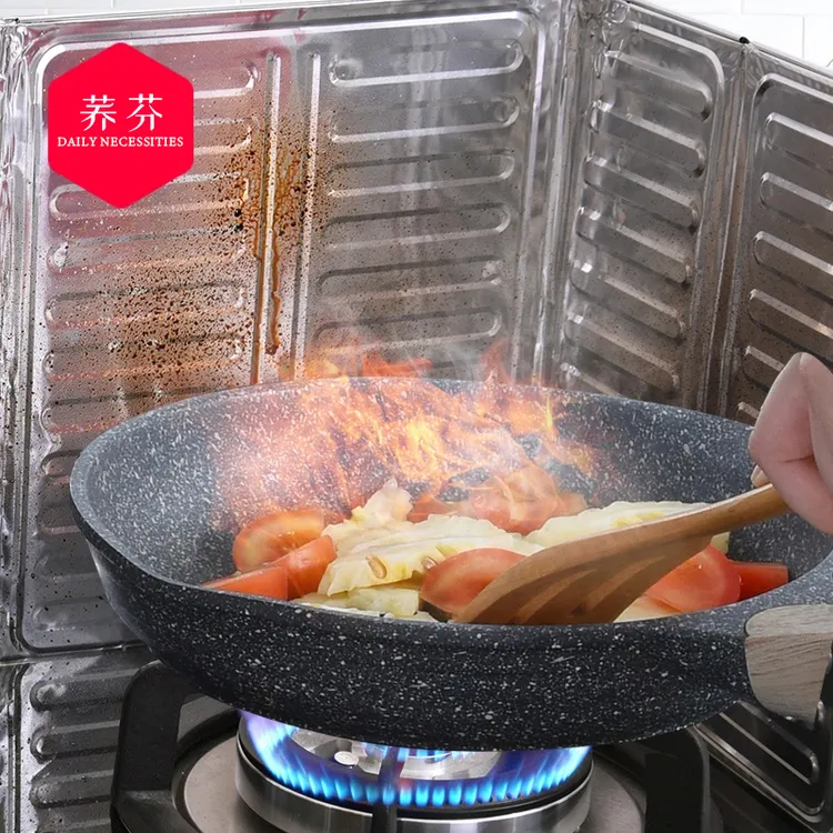 荞芬家用铝箔挡油板灶台煤气灶隔热隔油挡板防油烟溅挡板小型