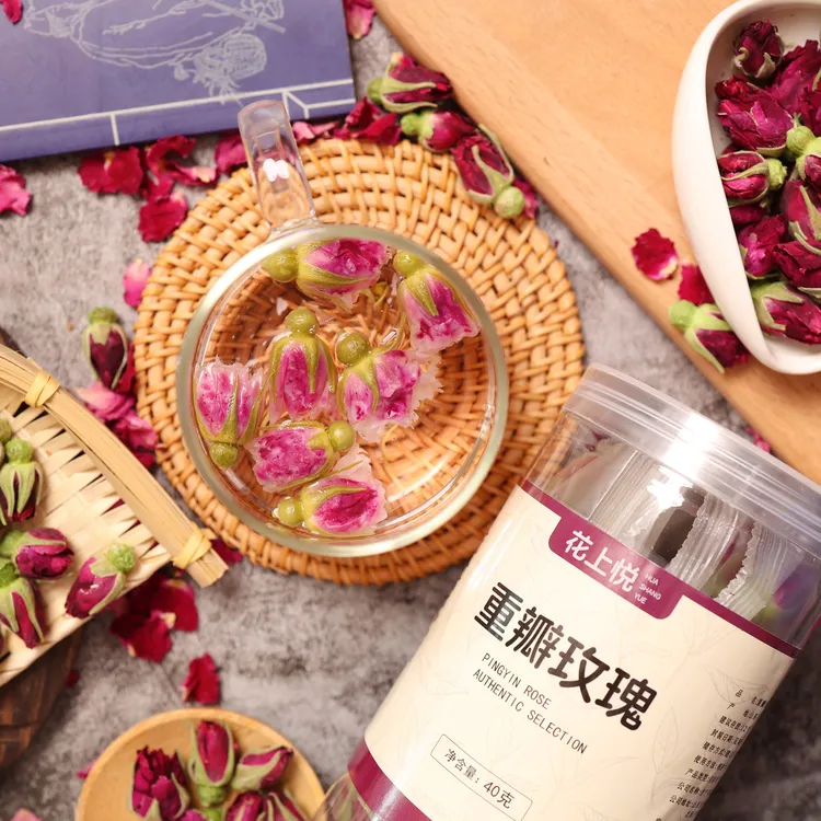 花上悦冻干平阴重瓣玫瑰花蕾养生花茶独立小包装花干冲泡花草茶商品图
