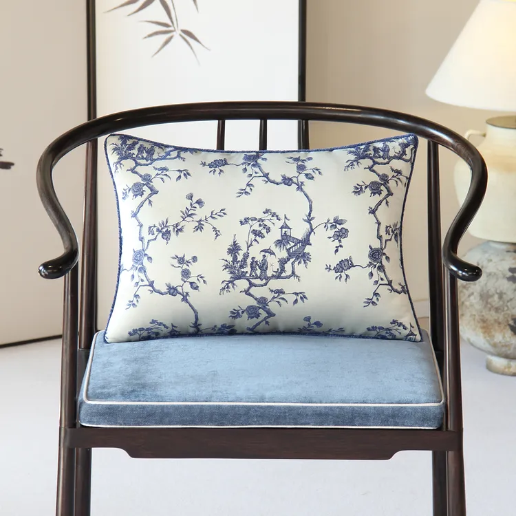 中式红木圈椅坐垫太师椅垫中古风红色喜庆中国风椅子座垫定制