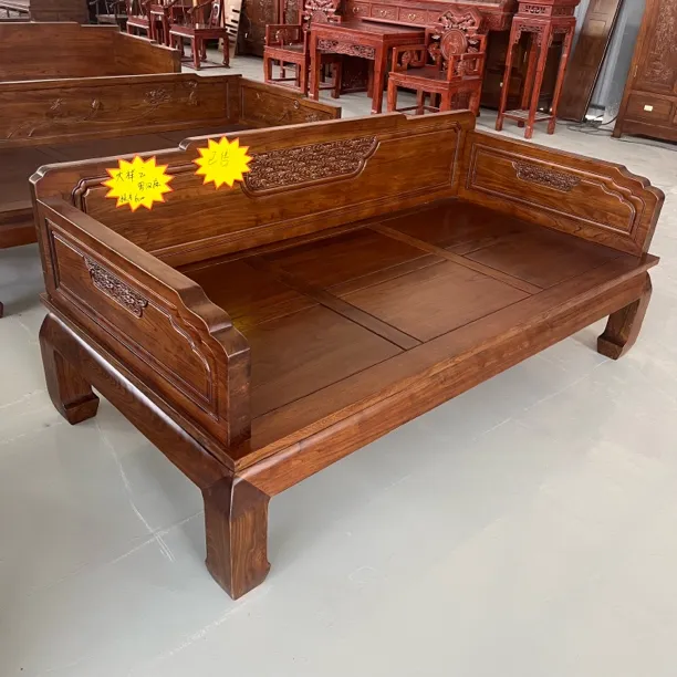 北方小叶榆木大祥云罗汉床