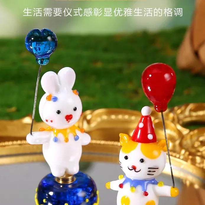 可爱滴旋转淄博琉璃小动物手工纯琉璃制品（淄博礼物）