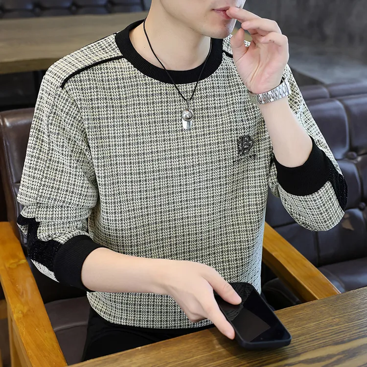 高档轻奢正品男士卫衣2025新款长袖T恤春秋季休闲运动潮流打底衫