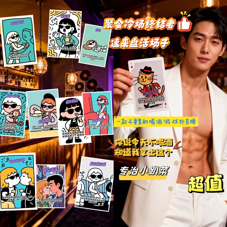 金酒之奕醉猫猫轰趴扑克牌对战