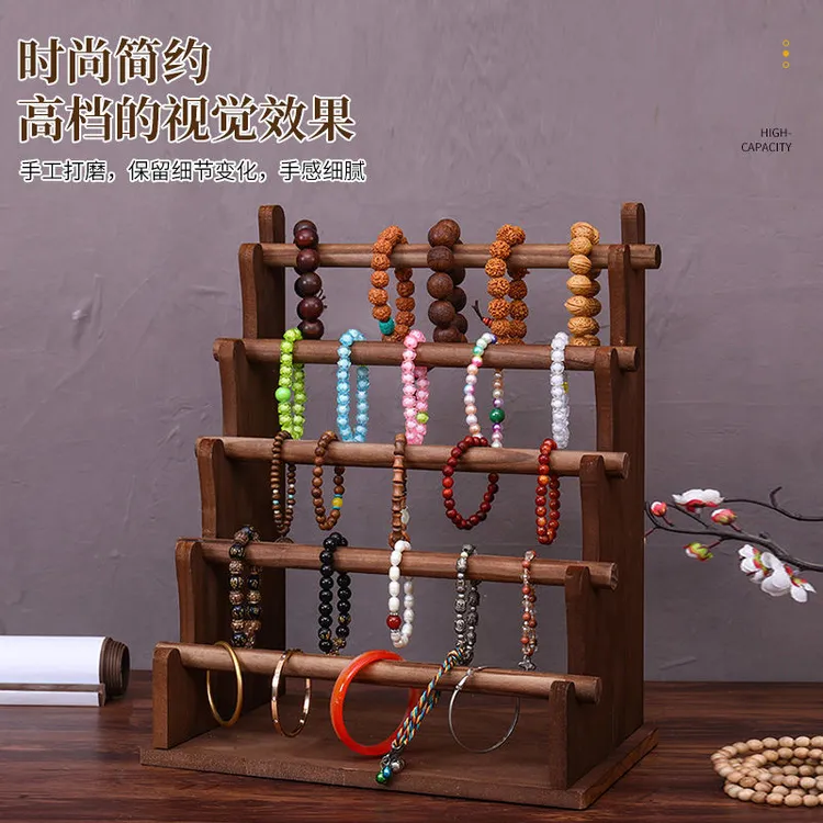 高档梯形首饰架手串项链展示架阶梯式展示架摆摊夜市耳钉手串收纳