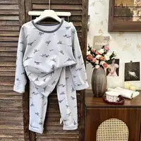 CQL  2025儿童卡通满印恐龙印花中大童男童家居服套装  6932