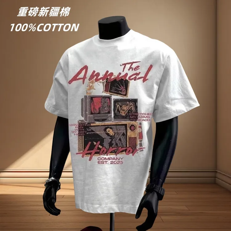 【LazyBody】男士t恤短袖2025夏季新短袖男款高克重纯棉休闲短袖t恤