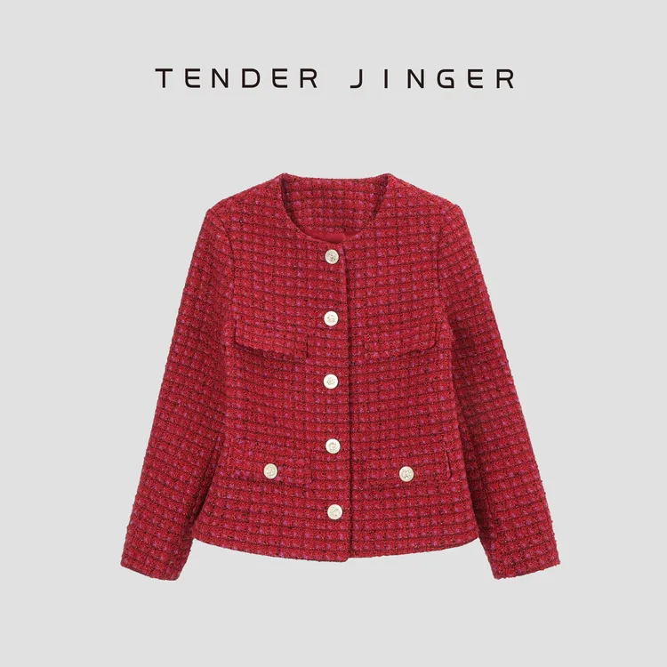 【黑标】粗花呢羊毛混纺小香风外套T51MDD79885