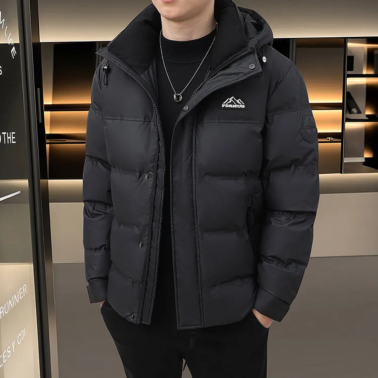 稻草人男士羽绒服冬季加厚2025新款休闲轻薄潮流连帽保暖男装外套
