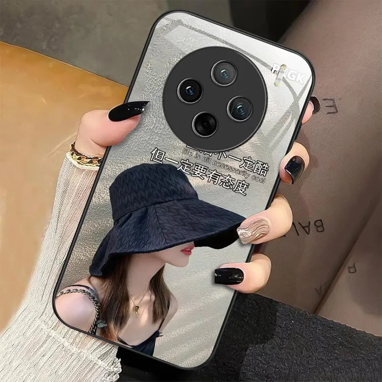 适用【vivo X100】生活态度液态玻璃手机壳 超薄防摔刮 优雅时尚