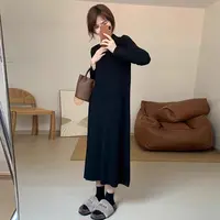【加厚】2025秋冬新款孕妇时尚毛衣裙气质显瘦保暖打底长款连衣裙