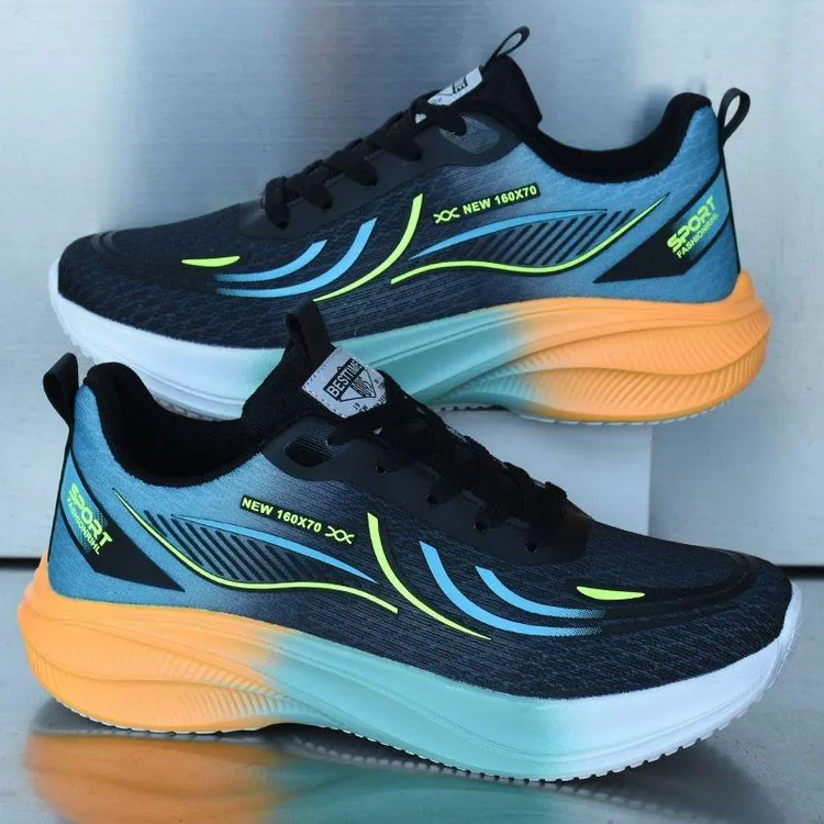 品牌氢快联名运动鞋男夏季网面透气跑步鞋超轻减震软底青少年跑鞋