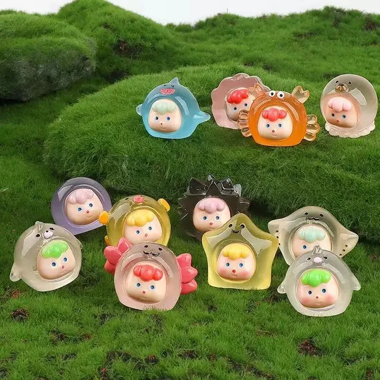 卡通海洋生物荧光海星