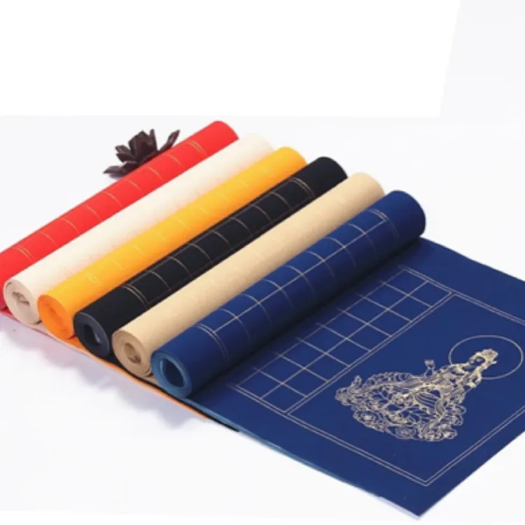 四尺对开万年蓝心经方格3厘米格子288格半生宣纸心经专用纸