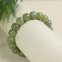 |和和美玉|青韵 翠影素弦抚琴心 牛油果绿手串 天然和田玉11mm 美
