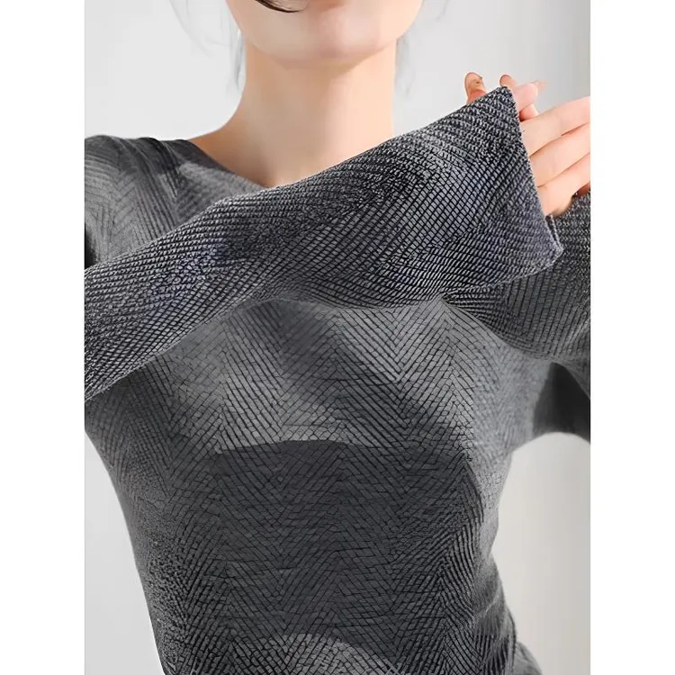 法式灰色圆领针织衫女秋冬季高级感洋气打底毛衣气质修身内搭上衣