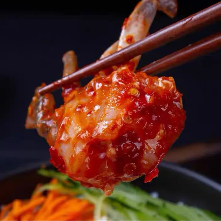 韩式蟹块500g/桶 韩式辣酱 生腌蟹块 生呛梭子蟹块 （顺丰包邮）