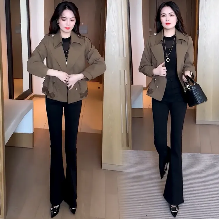 风衣短外套女2025秋季新款洋气显瘦小个子英伦风休闲百搭夹克上衣