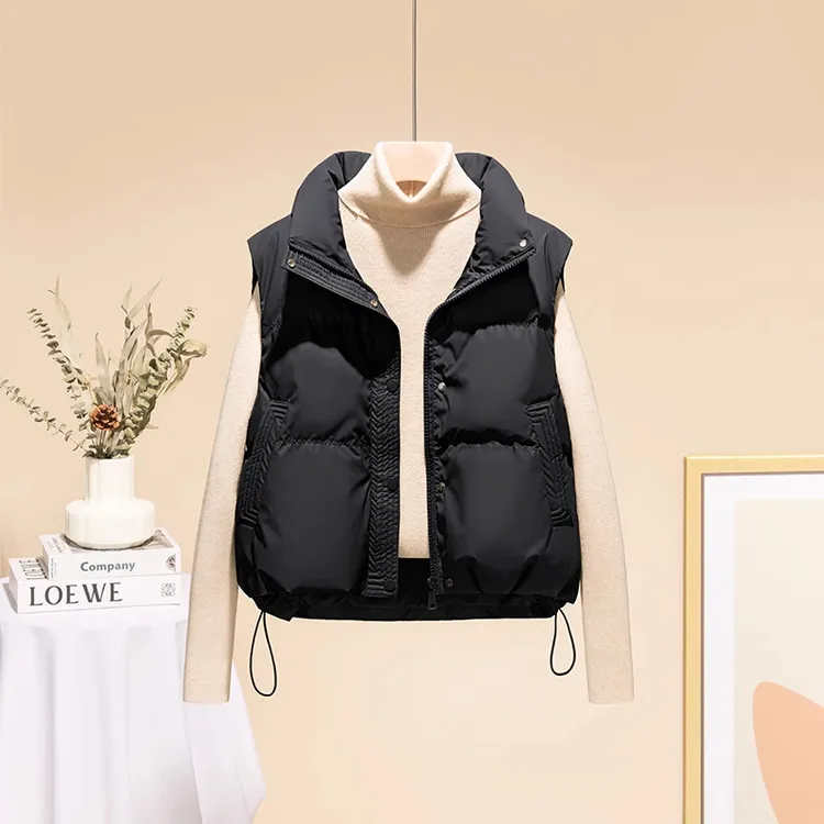 棉服马甲女款2025新款外穿洋气减龄小个子短款加厚马夹背心外套