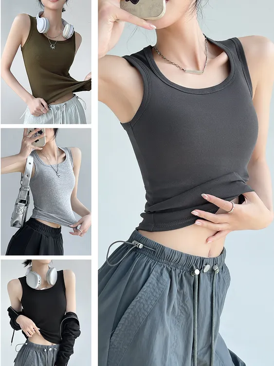 白色吊带背心女内搭2025夏新款外穿遮副乳工字宽肩带内搭胖mm上衣