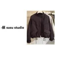 KF241033短款宽松夹棉衣保暖棉服