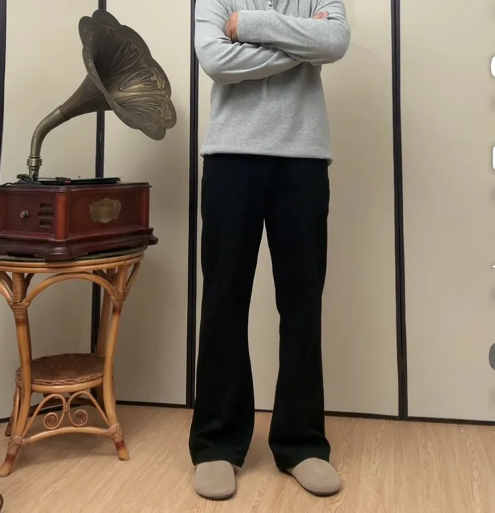 Ohdia毕业级私人订制莱卡弹力牛仔裤加厚A字廓形显瘦直筒裤裤子