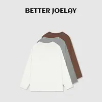 BETTER JOELAY-【德绒星球】时尚百搭简约T恤长袖潮流休闲风ZZ3103