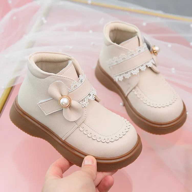 ABC女童加绒雪地靴2025冬季小女孩保暖加厚短靴中大童防滑大棉靴