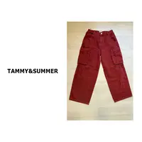 【Tammy&Summer】韩系街头风宽松水洗做旧复古阔腿工装牛仔裤256099
