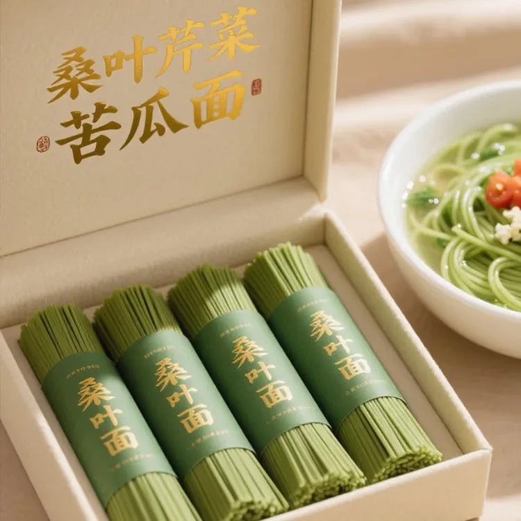 【丝条均匀】手工杂粮蔬菜挂面桑叶苦瓜芹菜面条绿色果蔬面条速食