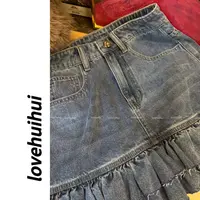 lovehuihui 《克莱因花园》百搭时尚显瘦牛仔半身短裙