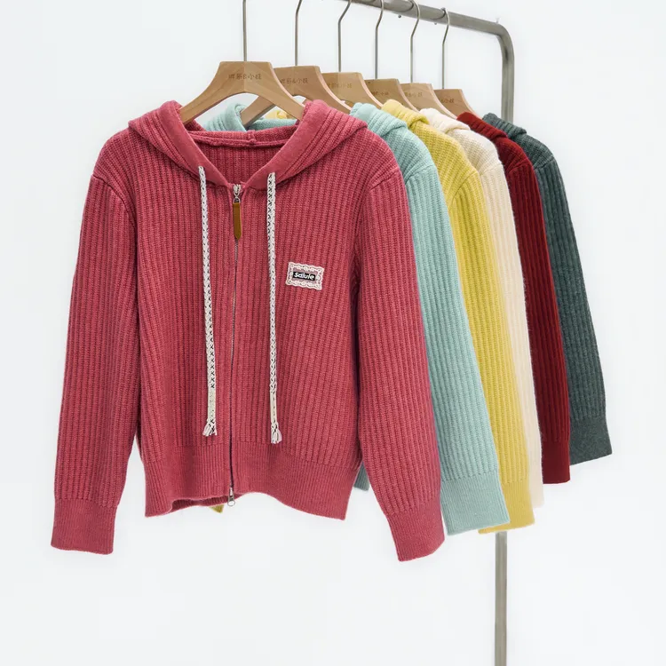 【PGXIAOM】润秀定制六色连帽针织毛衣MY9608