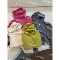 熙贝薇5 欧货100绵羊毛秋冬新款连帽蕾丝拼接毛衣针织衫 G5381