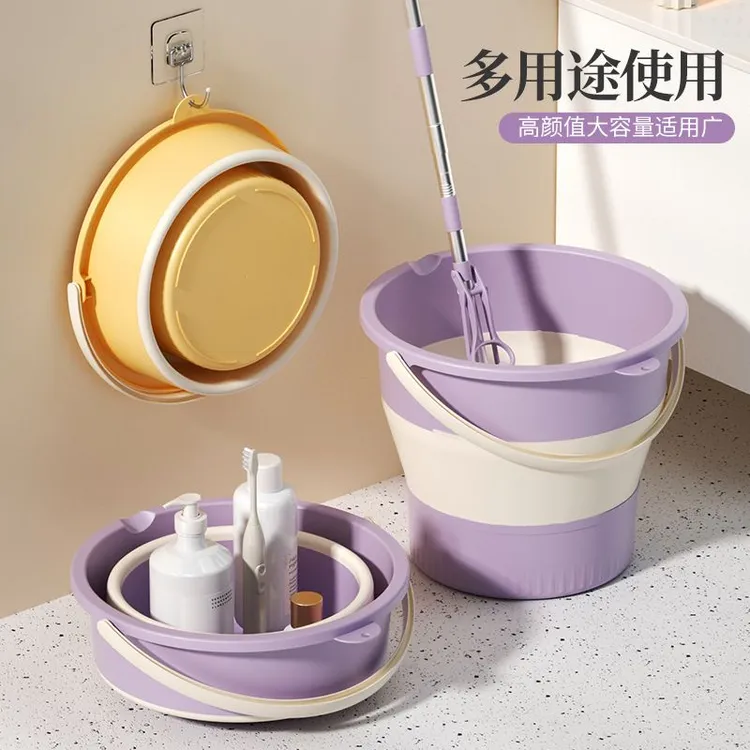 折叠水桶家用便携加厚款塑料手提车载旅行洗车桶大小号户外钓鱼桶