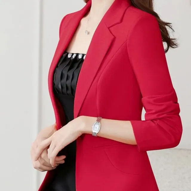 女式小西装夹克小西装2025新款女式春秋上衣长袖短款休闲白色